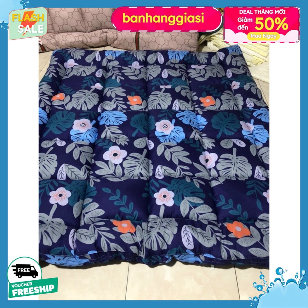 Topper, Tấm Làm Mềm ĐệmCotton Poly Cao Cấp,kích thước 2MX2M2[MẪU ĐA DẠNG]mẫu lá ghi