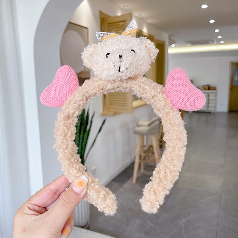 Đồ cài tóc bằng vải bông họa tiết hoạt hình dễ thương phong cách Hàn Quốc