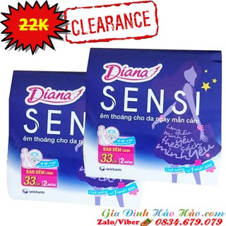 BVS DIANA SENSI BAN ĐÊM 33CM - COMBO 4 MIẾNG - HÀNG TẶNG MẪU