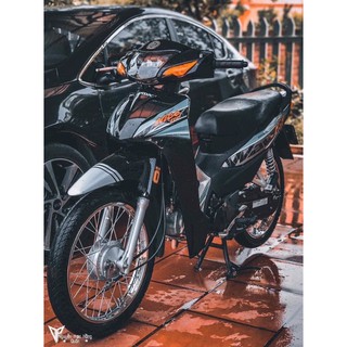 Tem WAVE 110 -50cc-100cc màu đen bạc tem 3lớp đẹp chống phai màu