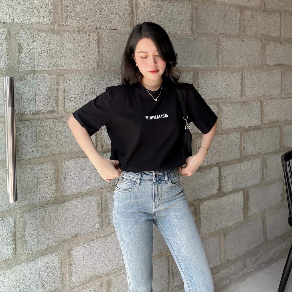 QUẦN JEANS ỐNG ĐỨNG LAI ĐẮP ZAREEN JEA123 XANH NHẠT