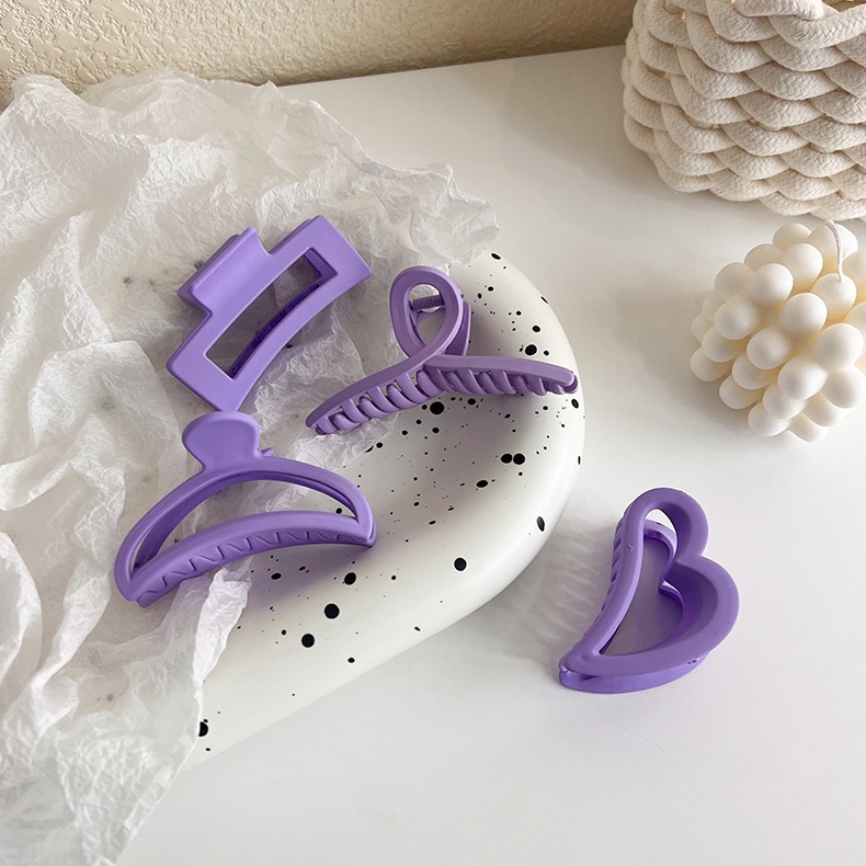 Kẹp Tóc acrylic Màu Tím Thiết Kế Đơn Giản
