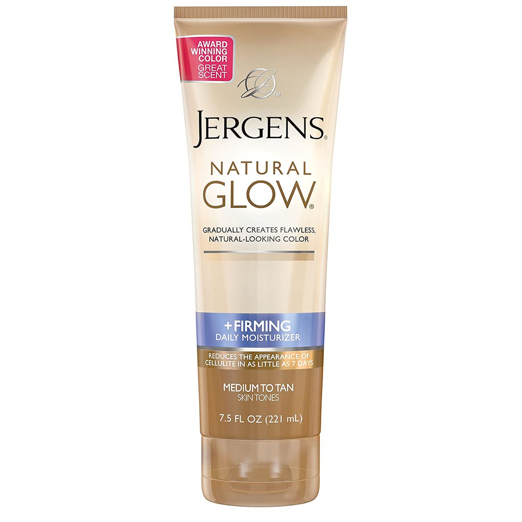 Dưỡng thể giúp săn và nâu da Jergens Natural Glow + FIRMING Self Tanner 118-221ml (Mỹ)