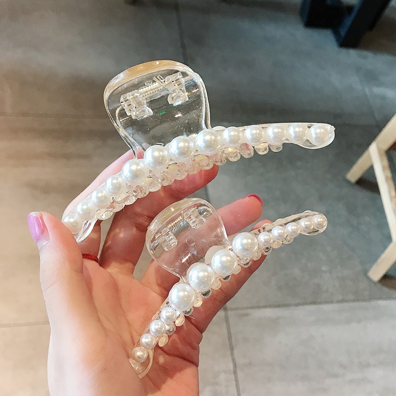 Kẹp tóc trang trí hạt ngọc trai thanh lịch trẻ trung cho nữ
