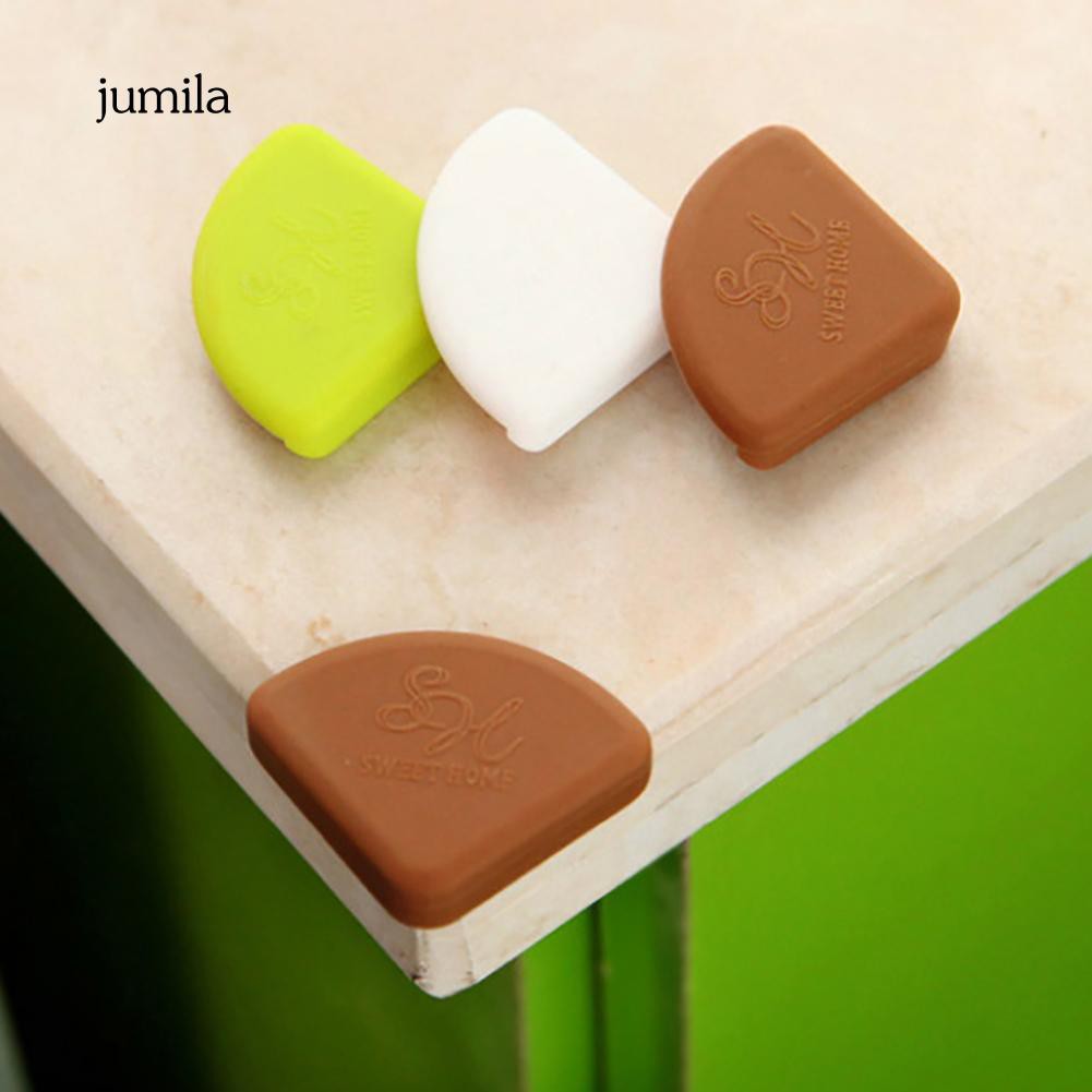 Set 4 miếng silicone dán cạnh bàn / kính bảo vệ an toàn cho trẻ nhỏ