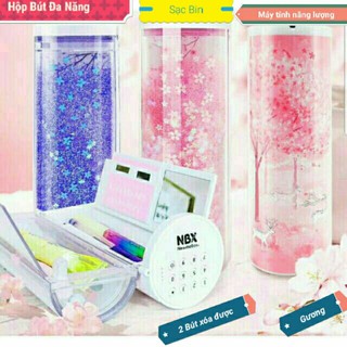 (HÀNG SẴN hộp Xanh không mk)Hộp đựng bút đa năng khóa mật khẩu dành cho trường học và văn phòng(PN007)