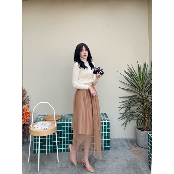Áo len nữ cổ lọ  thời trang công sở 6SIX closet