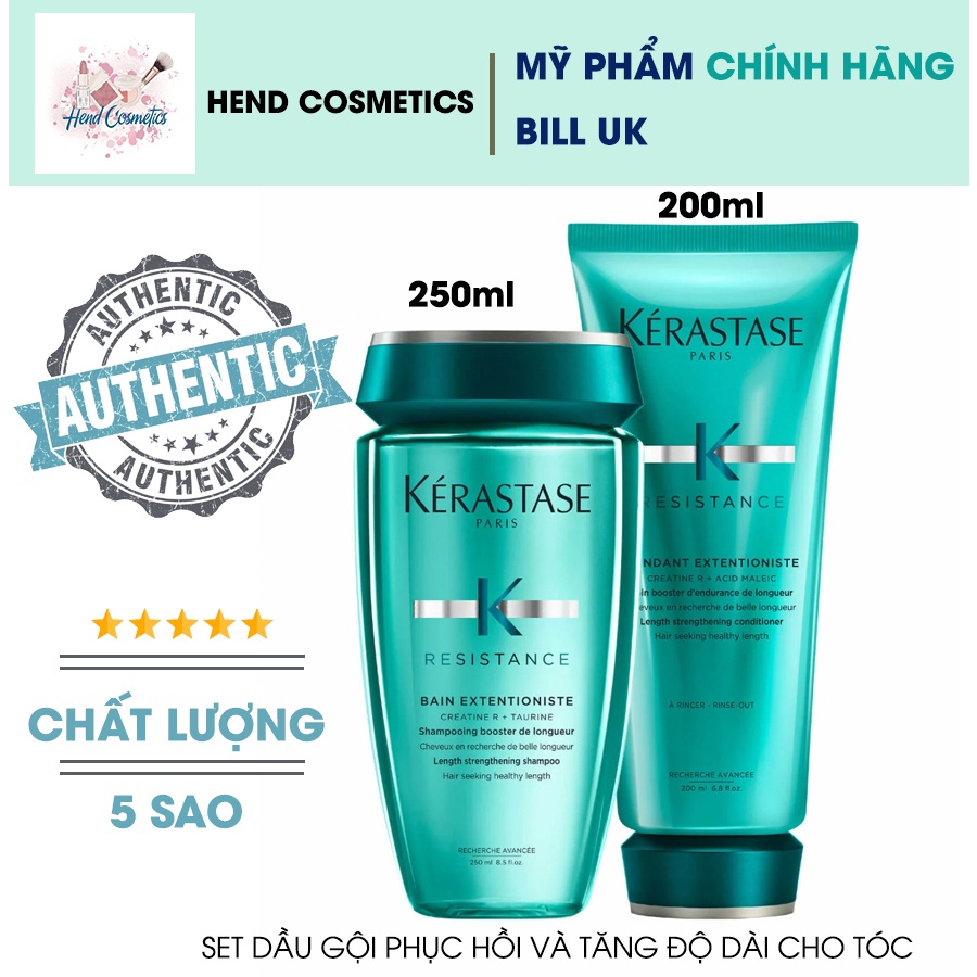 Bộ dầu gội giúp tóc khỏe và dài nhanh hơn Kerastase Resistance Bain Extentioniste