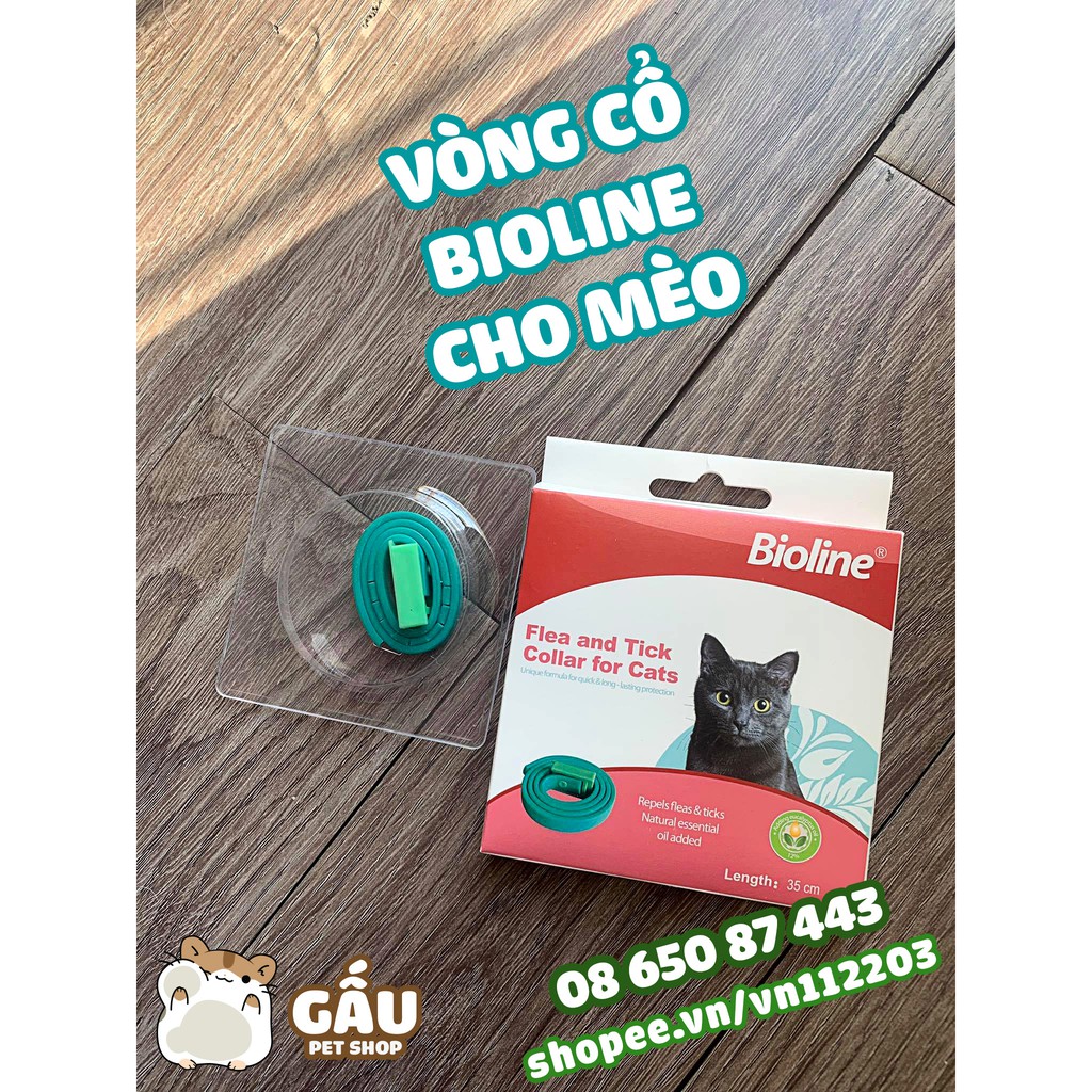 Vòng cổ chống ve rận bọ chét cho Mèo BIOLINE