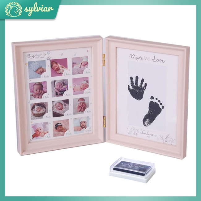 Khung ảnh in dấu tay chân em bé lưu giữ kỉ niệm sinh nhật xinh xắn