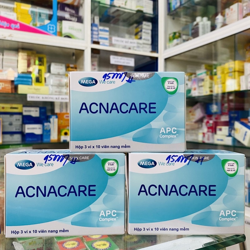 ACNACARE hộp Thực phẩm bổsung chống oxy hoá, hỗ trợ giảm nguy cơ tiết bã nhờn, mụn trên da. Hỗ trợ