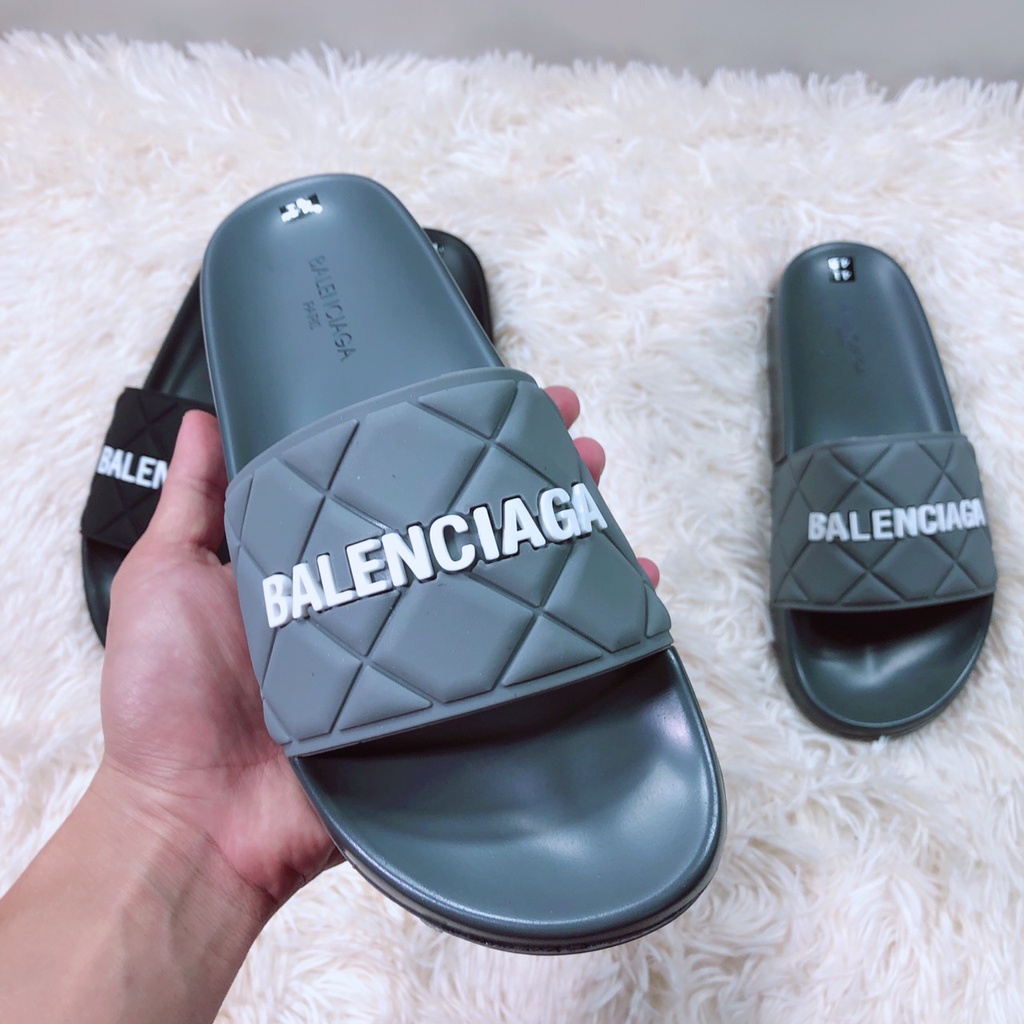 Dép nam , dép nam quai ngang quai cao su đế PU BALENCIAGA dập nổi siêu đẹp FULLBOX COPA BL39