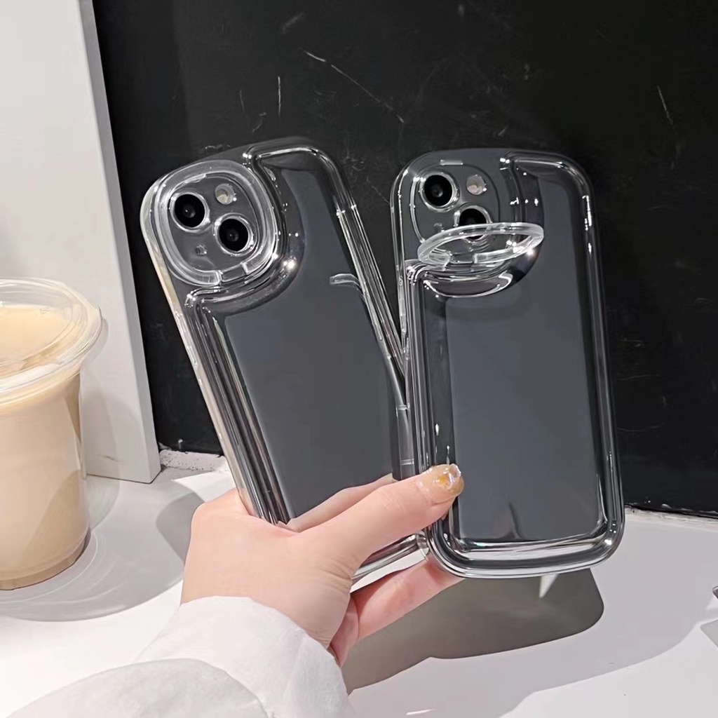 Ốp Điện Thoại Mạ Điện Có Giá Đỡ Màu Bạc Cho iPhone 14proamxc 13Proax 11 11 pro 11 pro max 12 12 12 pro 12 pro max