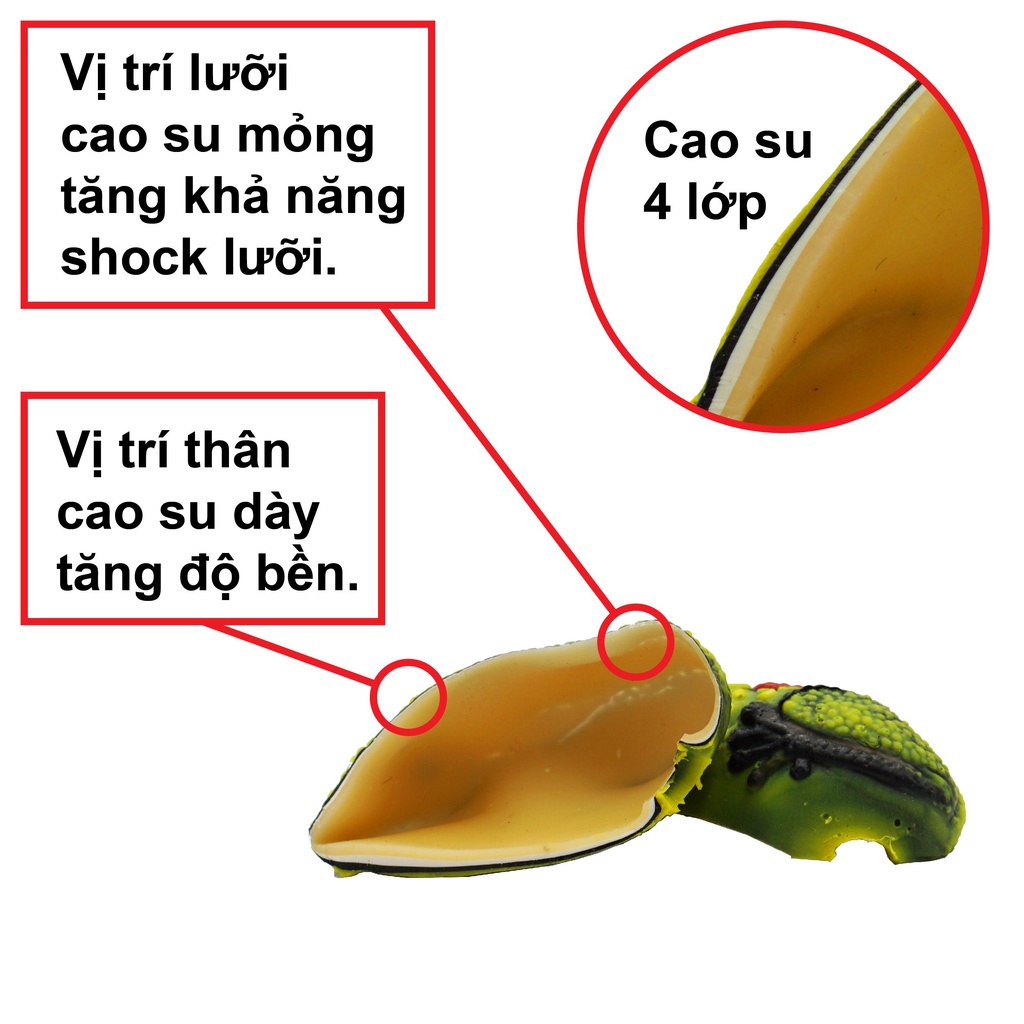 NHÁI HƠI TITAN FROG T1 - mồi giả Thái Lan câu lure cá lóc giá rẻ siêu nhạy - 4cm - 8.5gr - 130k