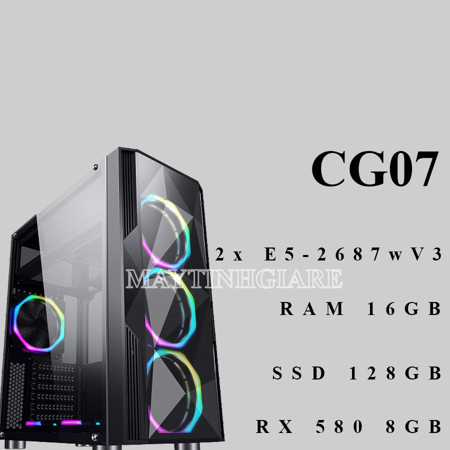 CẤU HÌNH MÁY TÍNH CHƠI GAME NOX GIẢ LẬP ĐỒ HỌA RENDER RX580 8G MỚI