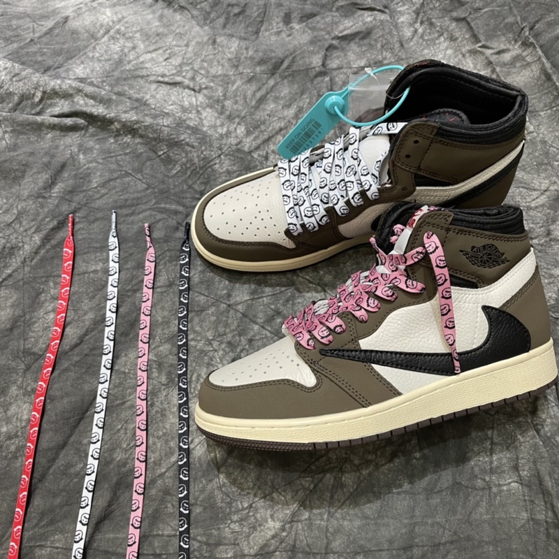 Dây giày Travis scott | Ảnh thật kèm video | Dây giày jordan 120-160cm dành cho giày cao cổ và thấp cổ
