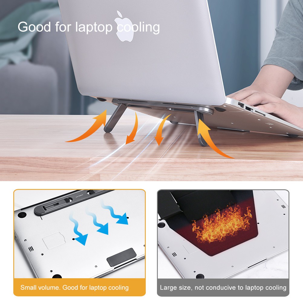 [Miễn Phí Vận Chuyển] Giá Đỡ Notebook Màu Đen Có Thể Điều Chỉnh / Nâng Cao Cho Máy Tính / Laptop