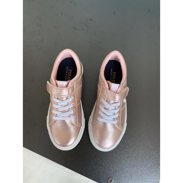 Giày thể thao bé gái PL  Giày Sneaker bé da Pu bóng đế cao su xuất dư 0922