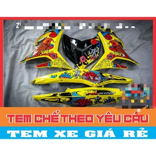 Tem rời exciter 150 vàng ấn tượng độc đáo