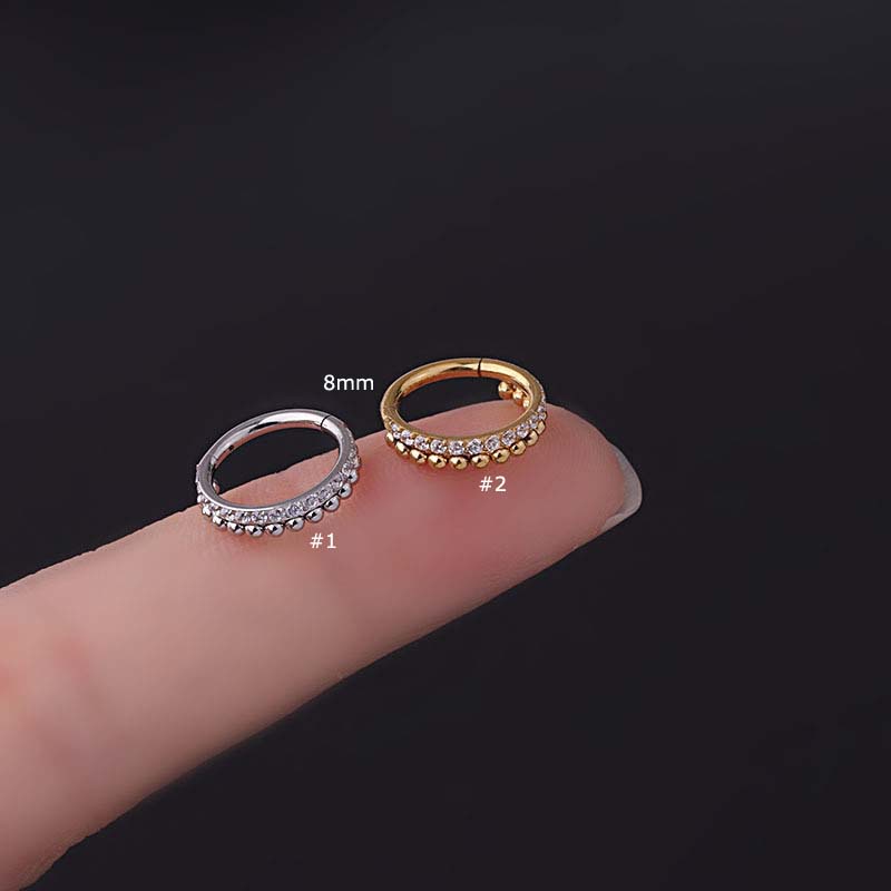 1 Khuyên Tai Tròn Bằng Thép Không Gỉ 16G