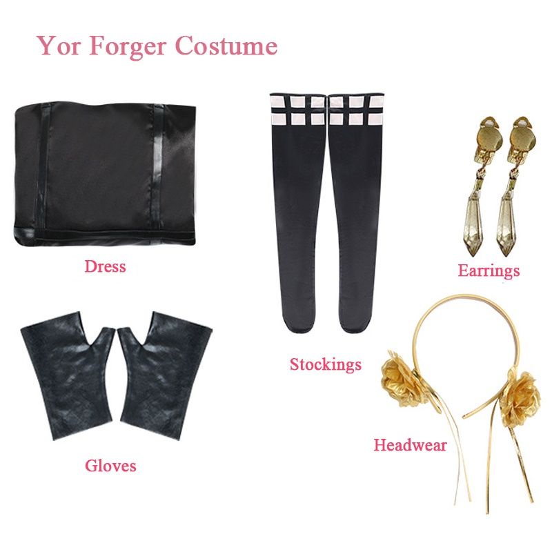 [O] Costume wig Yor - Spy x Family - Quần áo tóc giả hóa trang [Miu Cosplay] | BigBuy360 - bigbuy360.vn