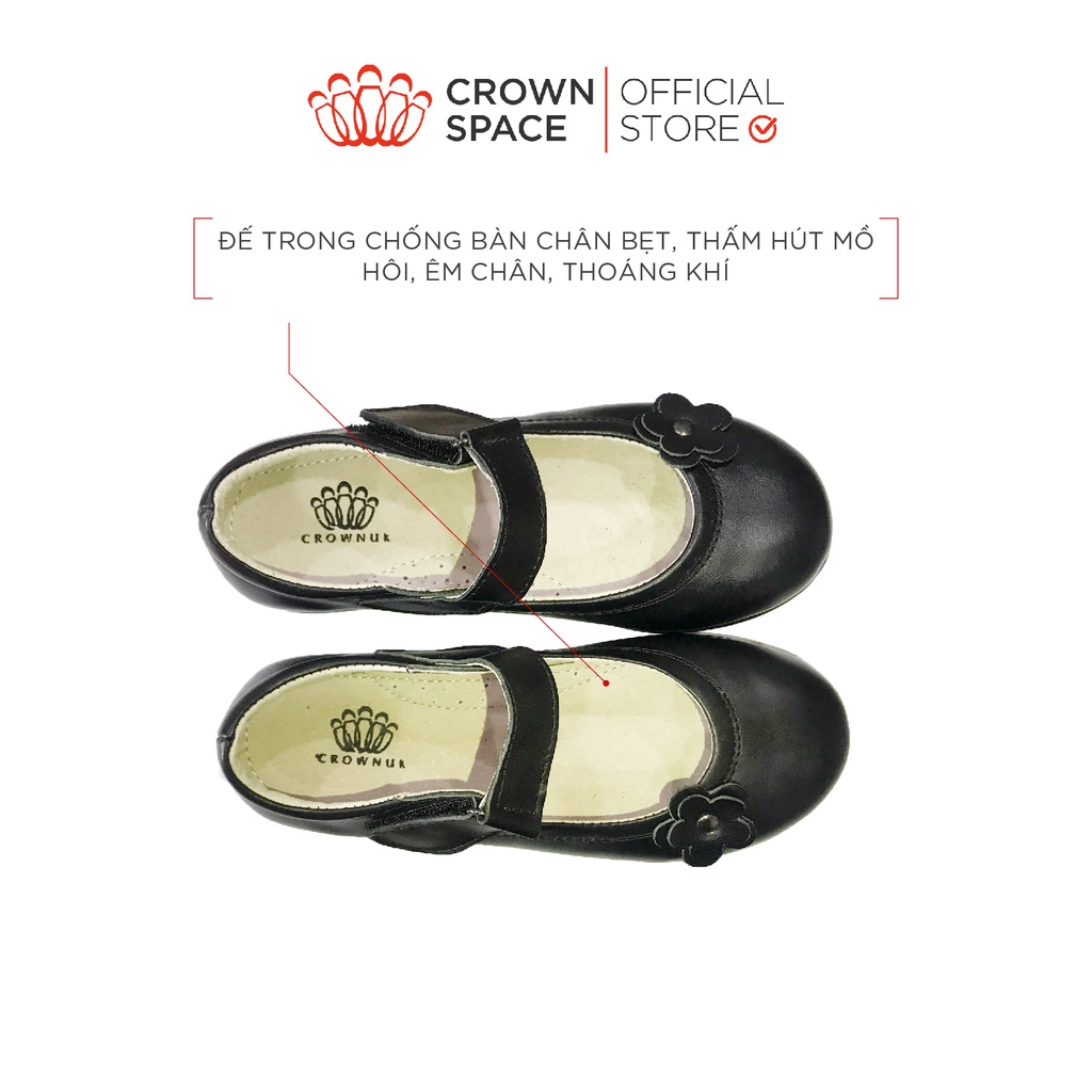 PHIÊN BẢN 2021 Giày Đi Học Bé Gái Cao Cấp CrownSpace CRUK3039 Chuẩn Y Khoa Size 33-38