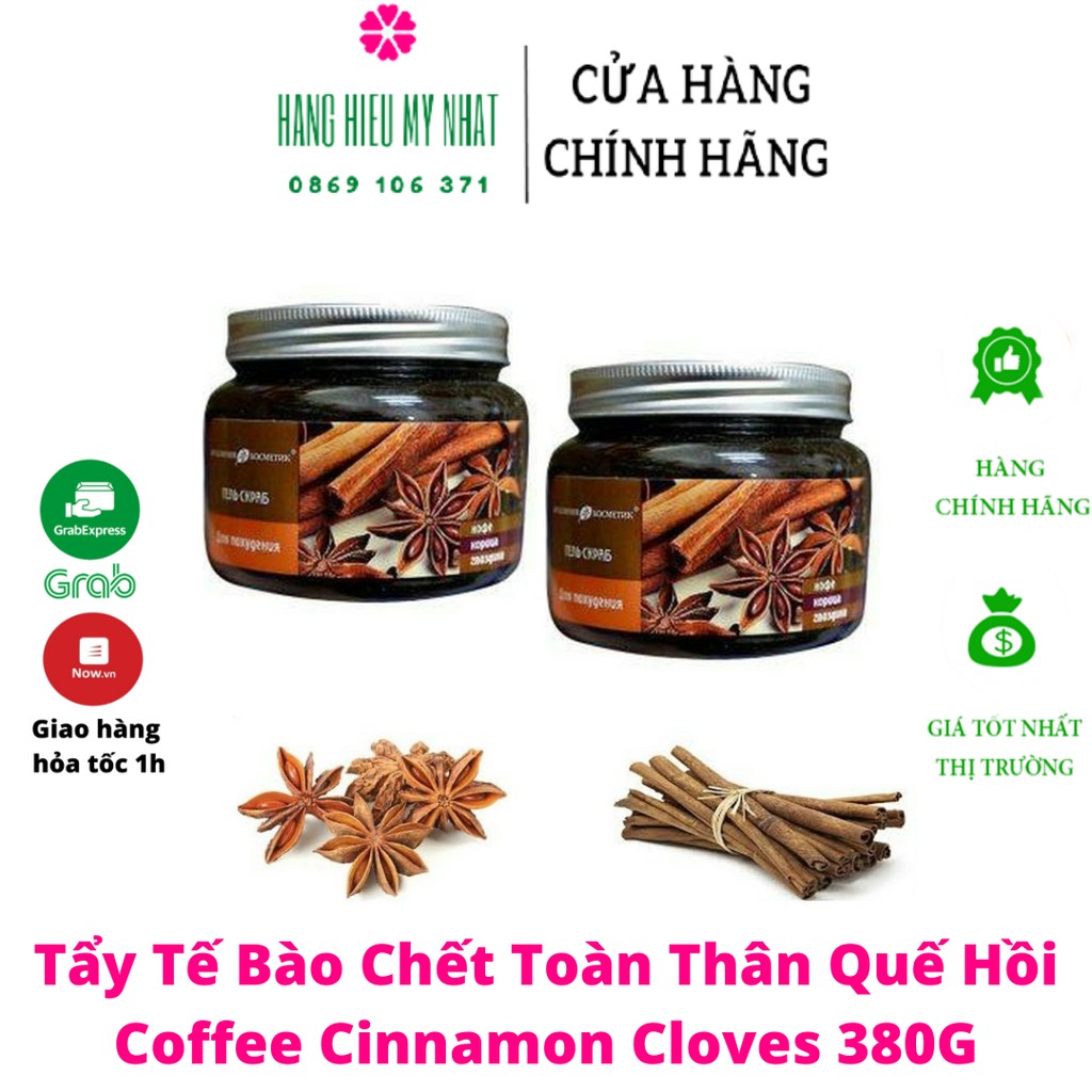 Tẩy da chết body quế hồi cafe của Nga