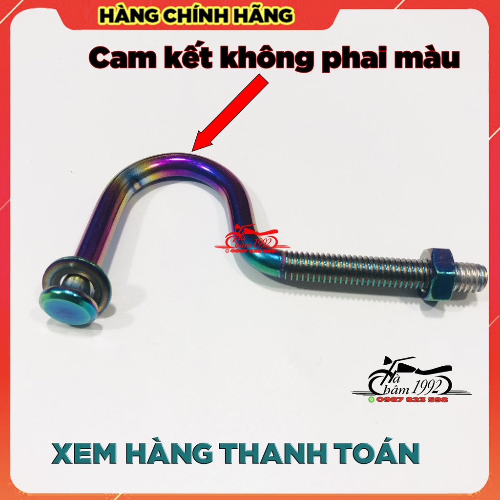 Giá Sỉ  Móc Treo Đồ Xe Máy Kiểu Dấu Hỏi Chất Liệu Xi Titan 7 Màu (Gắn cho mọi loại xe)