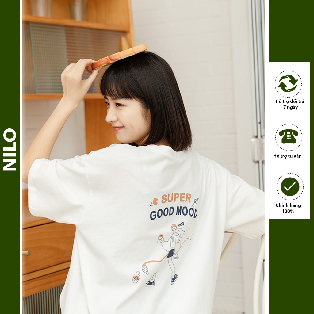 Áo Thun Unisex Nam Nữ Tay Lỡ Chất Cotton Cổ Tròn Ao Phông  Form Rộng Nữ Cao Cấp In Chữ Trẻ Trung Năng Động