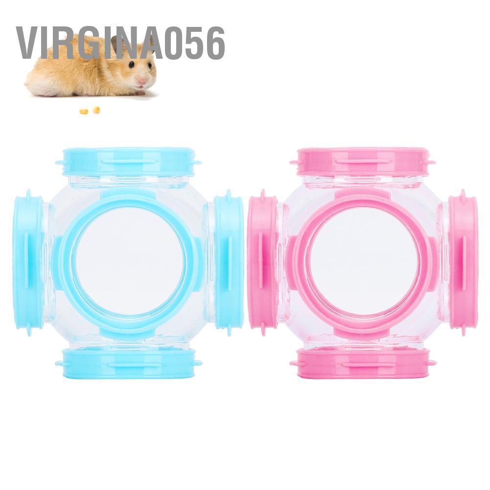 Virgina056 2Pcs Hamster External DIY Pipeline Tunnel Fittings Tube Exercise Cage Training Line Accessories