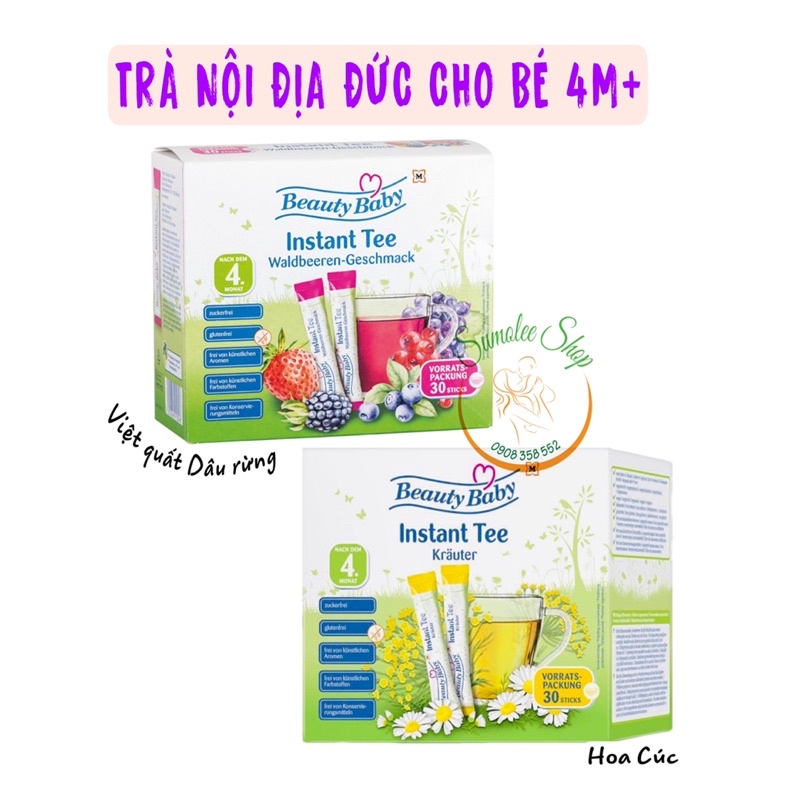TRÀ CHO BÉ BEAUTY BABY 4M VỊ TRÁI CÂY - DATE 2025