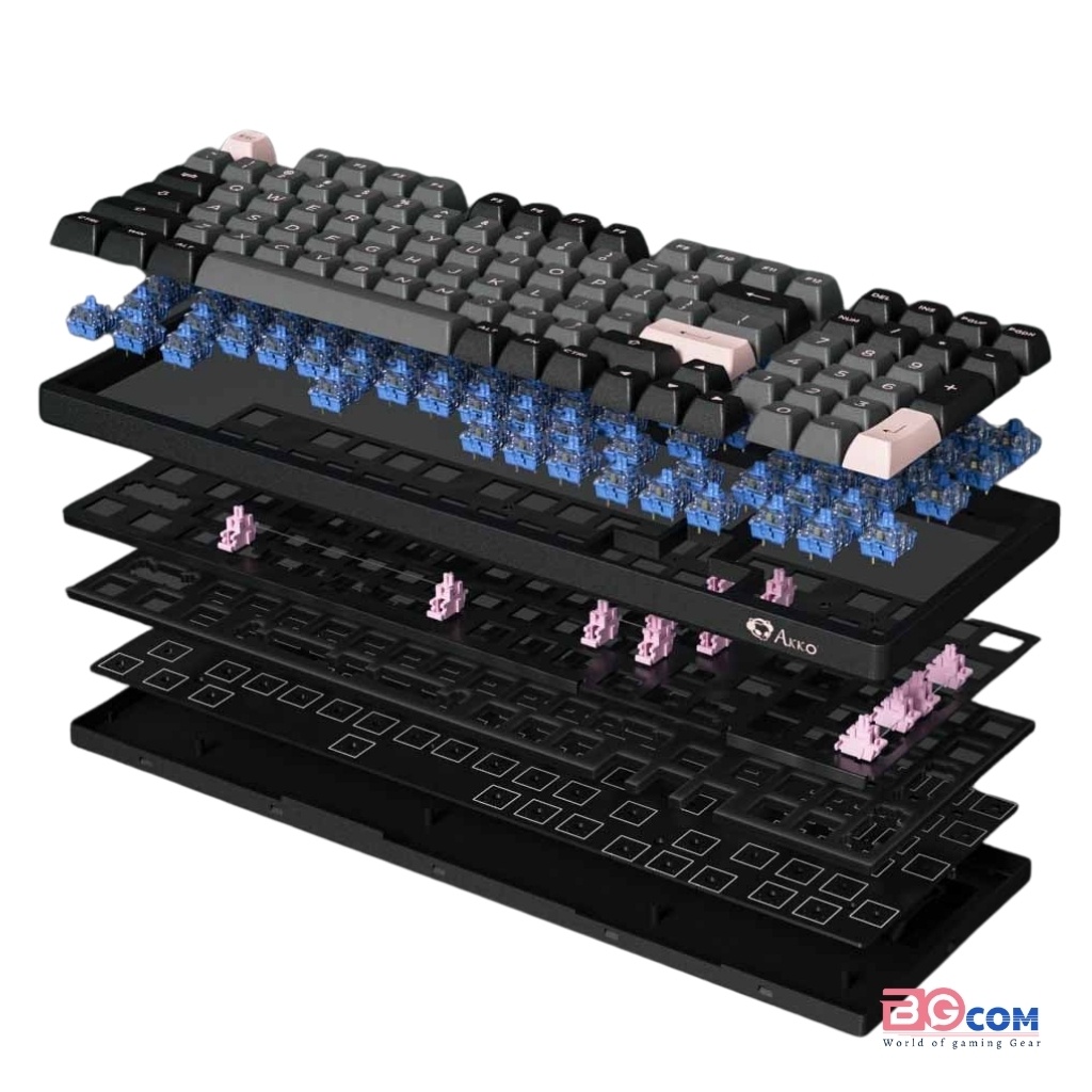 [Chính hãng] Bàn phím cơ AKKO 5108s RGB|3068B Multi modes Black Pink (Hotswap |Akko CS Switch cao cấp |Foam tiêu âm)