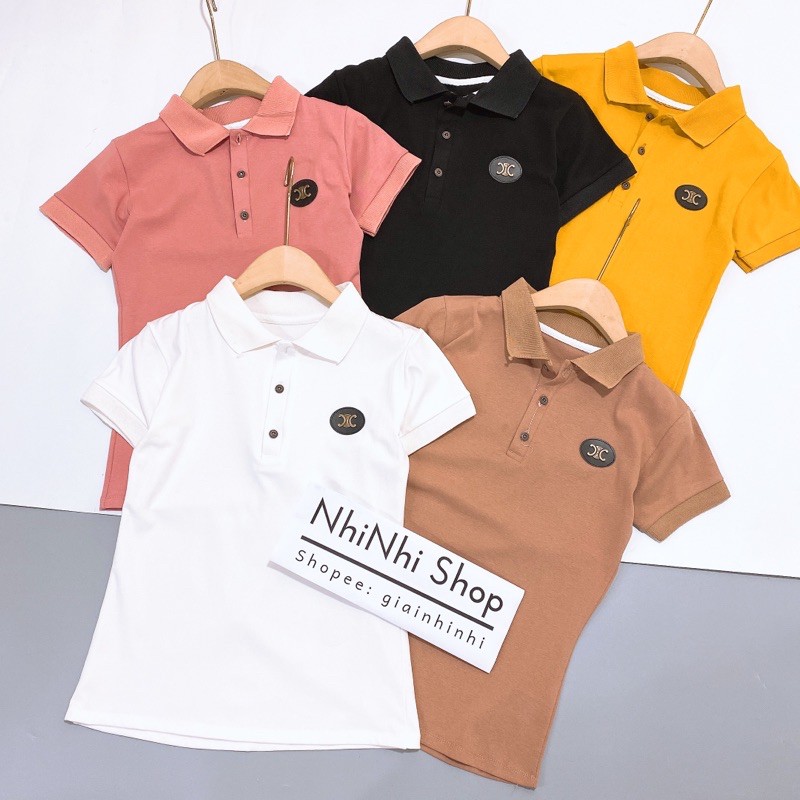 Áo thun cổ bẻ mác da ngực dáng ôm, Áo phông ngắn tay form ôm vải cotton co giãn AT1229 - NhiNhi Shop