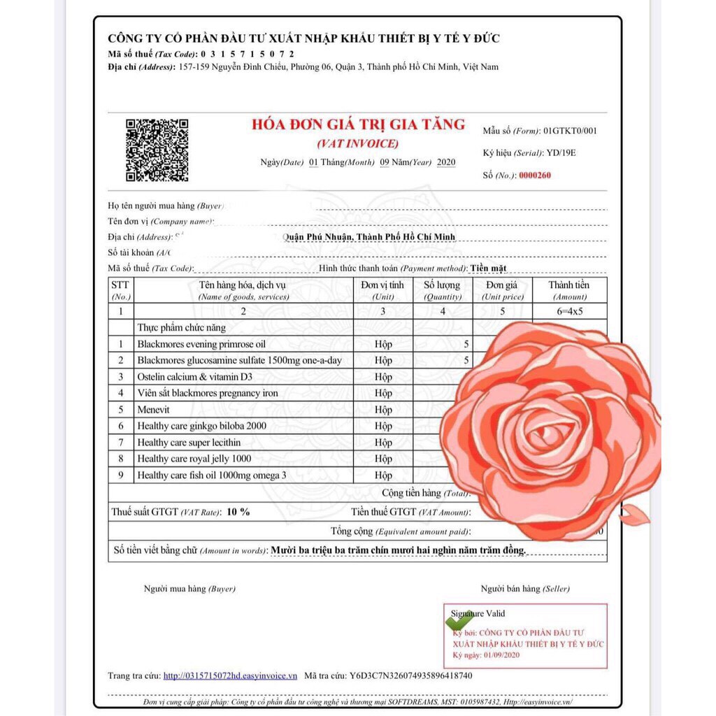 Tinh dầu hoa anh thảo Blackmores Evening Primrose Oil nội địa Úc đủ bill