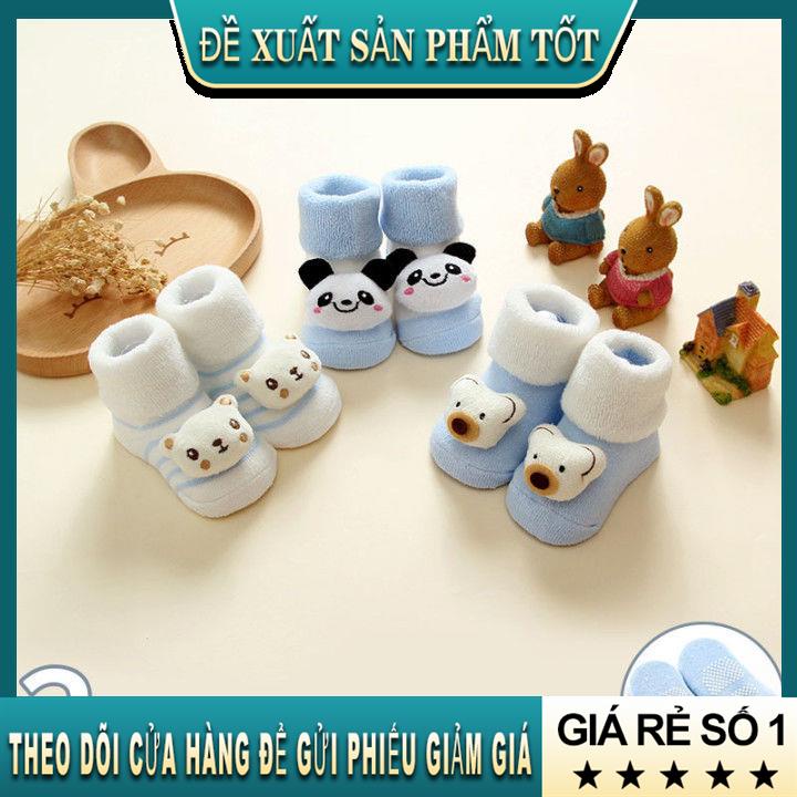 ◑✱❒Tất chân dày cho bé mùa thu đông, cotton nguyên chất, giày và lót sàn bé, nam nữ sơ sinh, trẻ mới biết đi, chống trượ