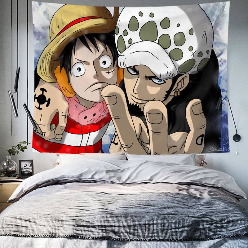 One Piece tấm thảm trang trí nền anime vải trong tường vải trường học ký túc xá đầu giường lưới tường vải màu đỏ tấm thảm trang trí phòng có thể tùy chỉnh trang trí tường treo nghệ sĩ trang trí nhà trang trí nhà tường bìa