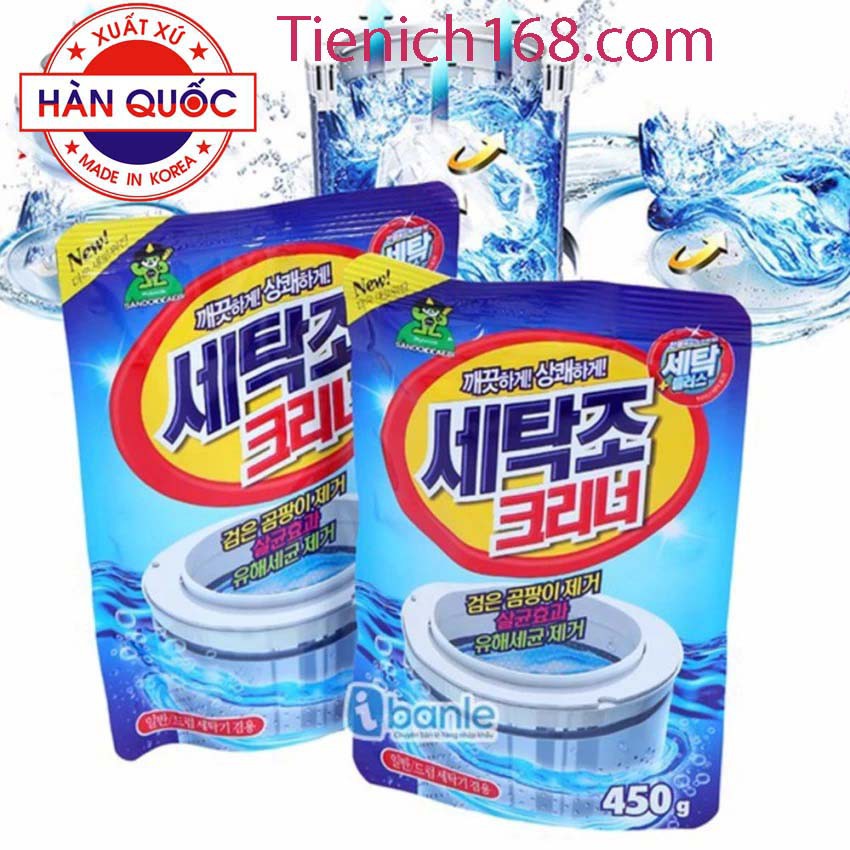 Bộ 2 gói Bột tẩy lồng máy giặt Sandokkaebi 450g