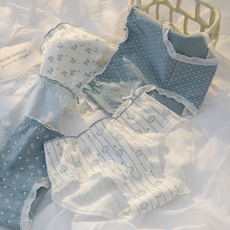 Quần Lót Nữ Cotton Kháng Khuẩn Hoa Nhí Ngang Eo Thời Trang . Hàng Loại Đẹp.