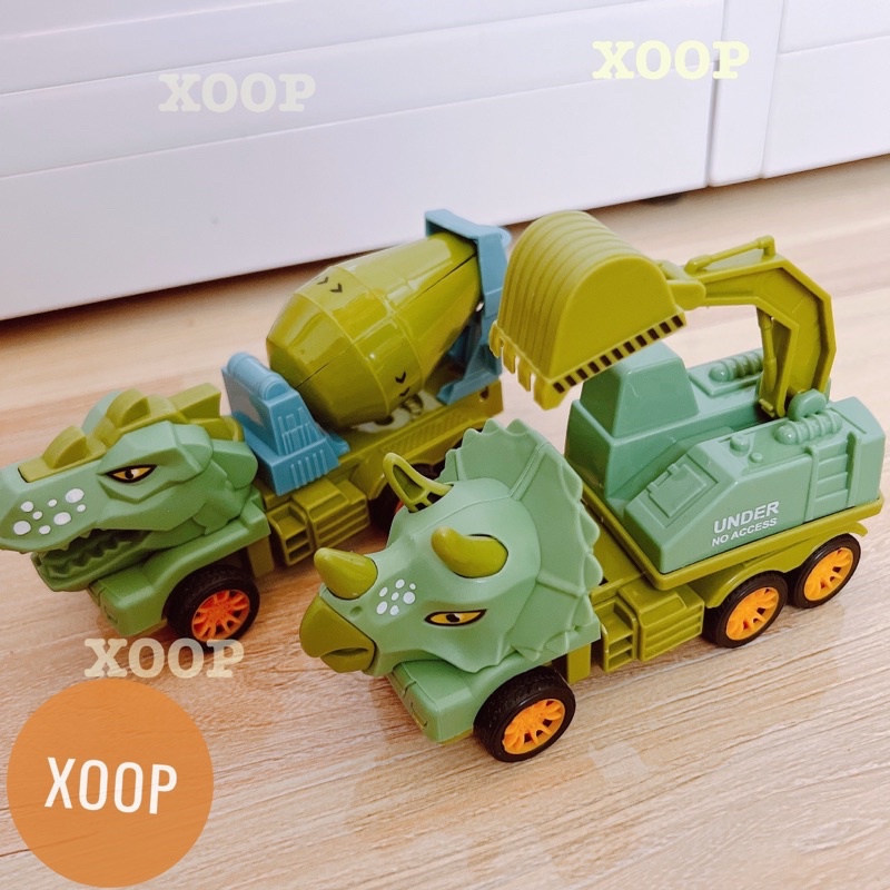 Đồ chơi ! Xe khủng long công trình 15cm 2 màu cho bé