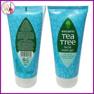 Gel rửa mặt tinh chất tràm trà escenti tea tree 150ml