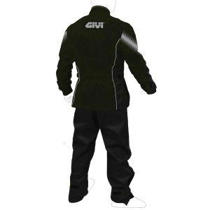 Bộ Quần Áo Mưa GIVI Vải Giáp PRS04.AX BLACK ( Prime Range Rain Suit)
