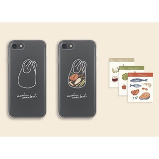 ỐP LƯNG IPHONE ACOHI MARKET CASE (COMBO 3 STICKER)