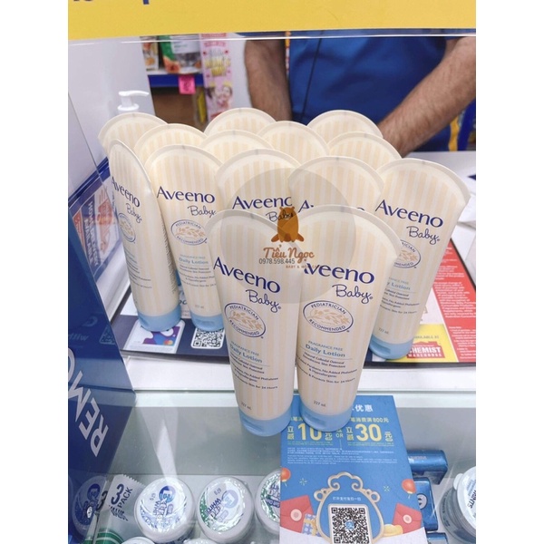 Kem dưỡng ẩm Aveeno Baby 227ml,dưỡng da chàm 206g.Đủ bill Chemist
