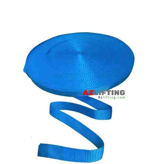 Dây đai vải polyester webbing 25mm xanh - cuộn 100m