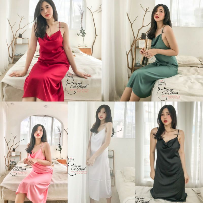 Đầm Ngủ Nữ 💖FREE SHIP💖 Chất vải Phi Lụa mịn mát quyến rũ