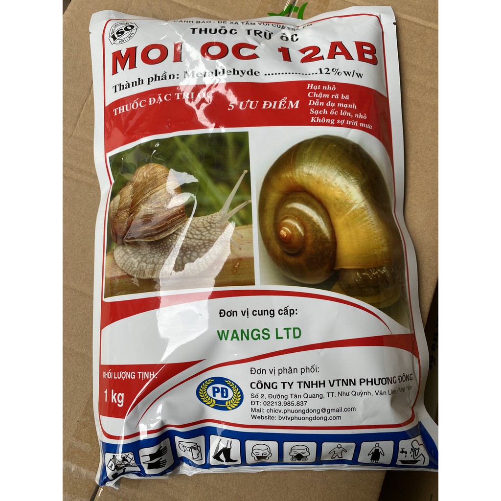 Thuốc Diệt Trừ Ốc Sên, Ốc Bươu Vàng Moi Oc 12AB gói 1KG