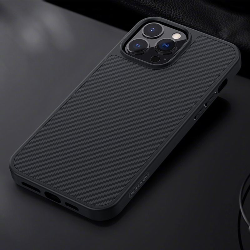 Ốp lưng iPhone 13/ 13 Pro/ 13 Pro Max, ốp vân carbon fiber hiệu Nillkin chính hãng