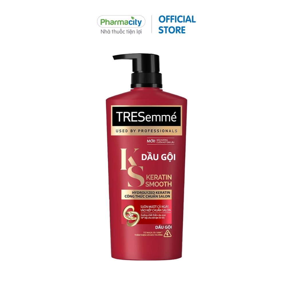 Dầu gội Tresemmé tóc khô vào nếp suôn mượt Keratin (640g)