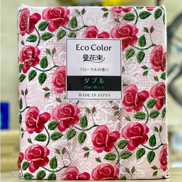 PACK 18 CUỘN Giấy Vệ Sinh 3 Lớp Eco Color Nhật Bản