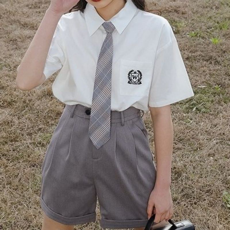 Áo Sơ Mi Dài Tay Đồng Phục JK Thêu Logo